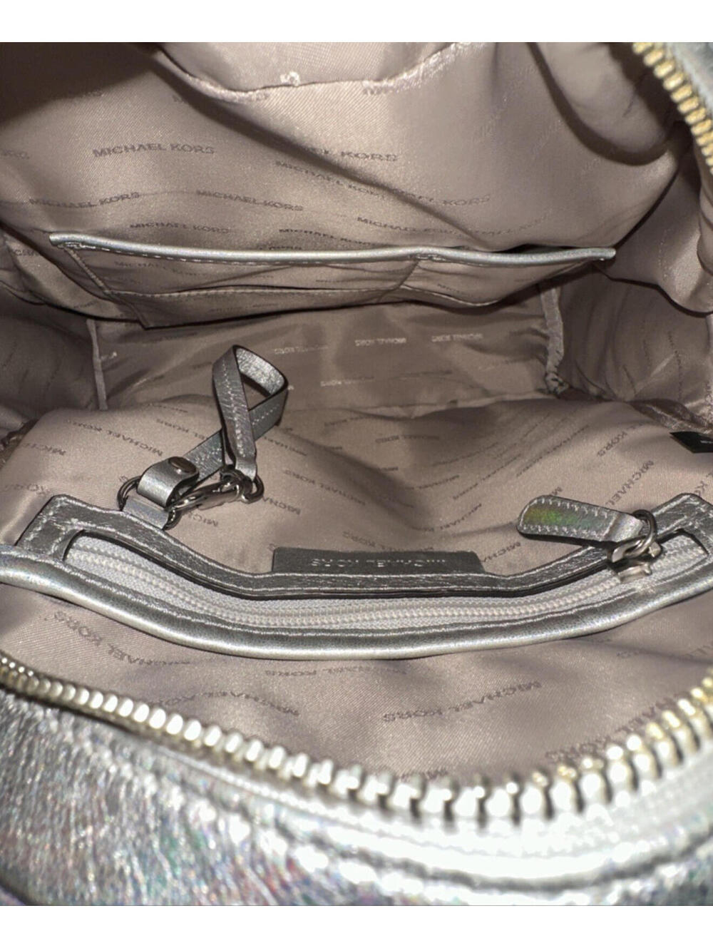 Michael Kors Rhea Medium Quilted Leather Backpack Purse MK Logo Bag - Picture 9 of 10